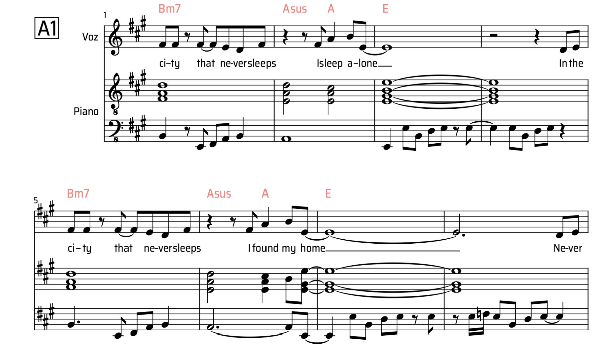 Charly Garcia & Sting - In the city (Partitura FULL) - Image 3
